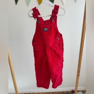 OSHKOSH B’GOSH | Lined Red Corduroy Overalls
